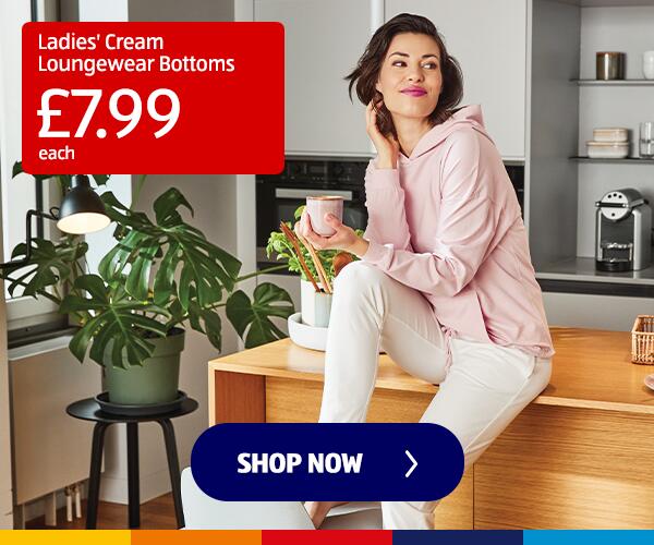 Ladies' Cream Loungwear Bottoms - Shop Now