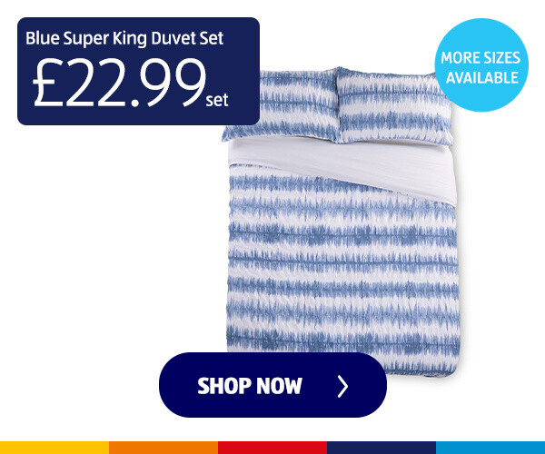 Blue Super King Duvet Set