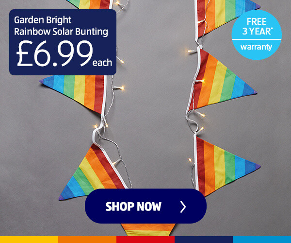 Garden Bright Rainbow Solar Bunting - Shop Now