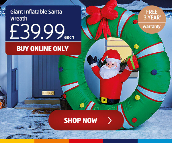 Giant Inflatable Santa Wreath