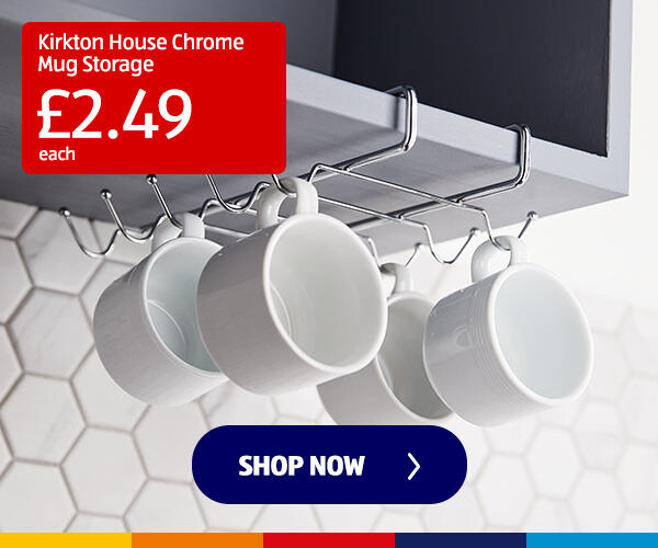 Kirkton House Chrome Mug Storage - Shop Now