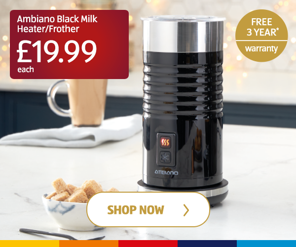 Ambiano Black Milk Heater/Frother - Shop Now