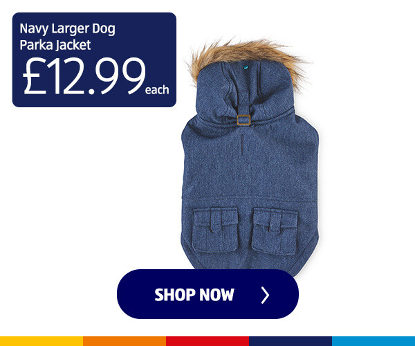 Navy Larger Dog Parka Jacket