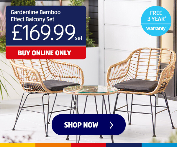 Gardenline Bamboo Effect Balcony Set