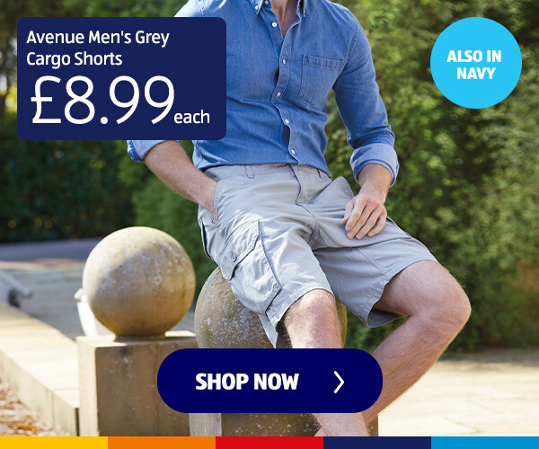 Avenue Men's Grey Cargo Shorts