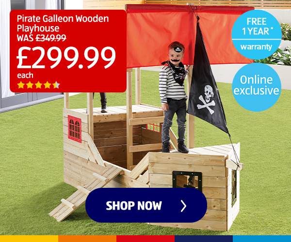 Pirate Galleon Wooden Playhouse - Shop Now