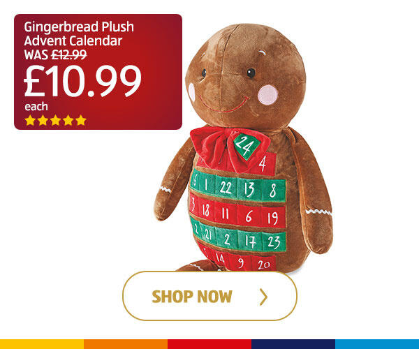 Gingerbread Plush Advent Calendar - Shop Now