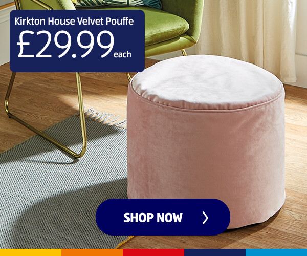 Kirkton House Velvet Pouffe