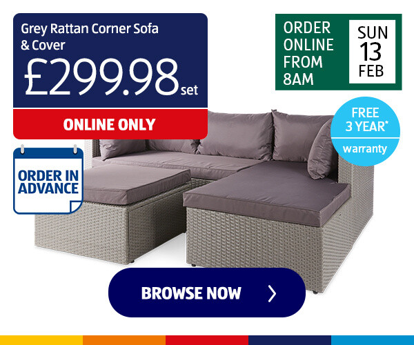 Grey & Anthracite Rattan Corner Sofa