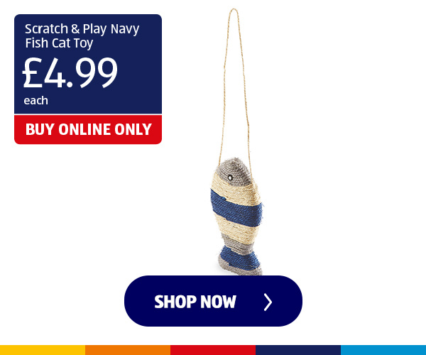 Scratch Play Navy Fish Cat Toy - Shop Now