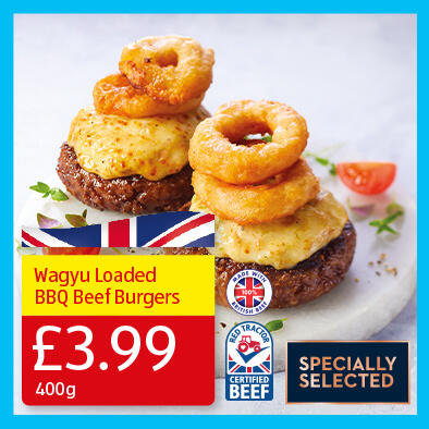 Wagyu Loaded BBQ Beef Burgers - 3.99 400g