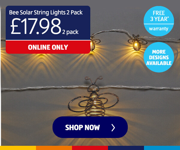 Bee Solar String Lights 2 Pack