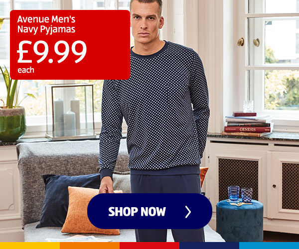 Avenue Men's Navy Pyjamas - Shop Now