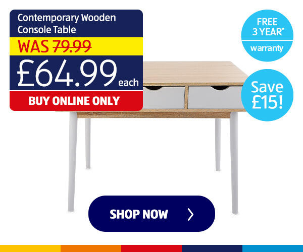 Contemporary Wooden Console Table - Shop Now