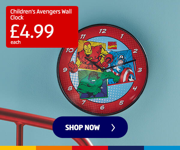 Children's Avengers Wall Clock - Shop Now