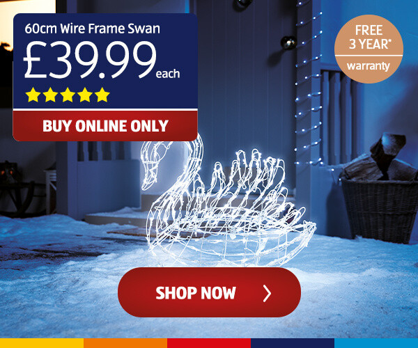 60cm Wire Frame Swan