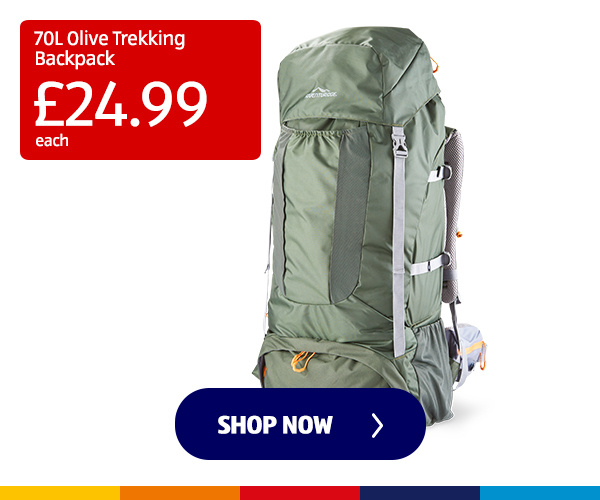 70L Olive Trekking Backpack - Shop Now