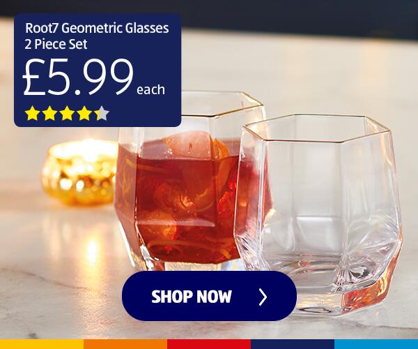 Root7 Geometric Glasses 2 Piece Set - Shop Now