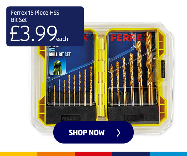 Ferrex 15 Piece HSS Bit Set - Shop Now