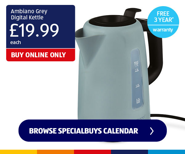 Ambiano Grey Digital Kettle - Shop Now