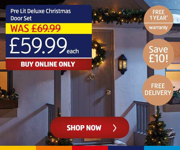 Lit Deluxe Christmas Door Set