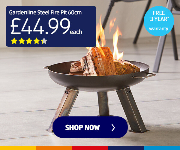 Gardenline Steel Fire Pit 60cm