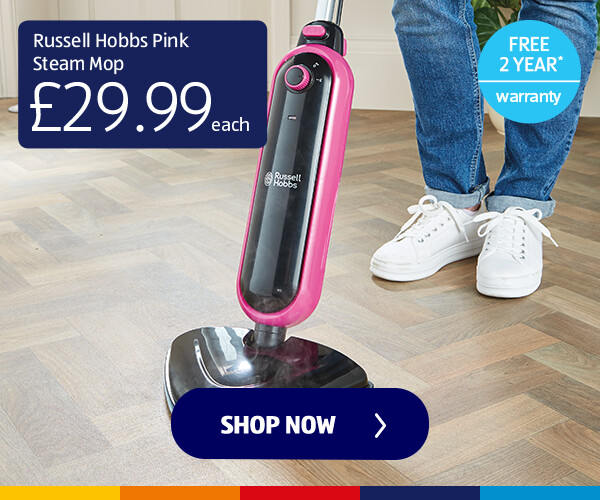 Russell Hobbs Pink Steam Mop - Shop Now