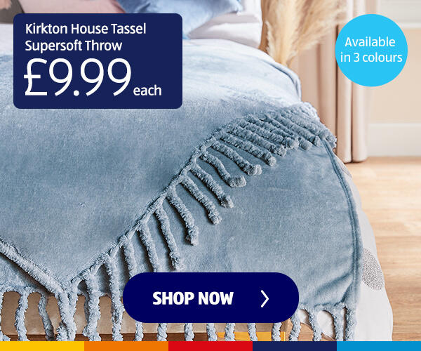 Kirkton House Tassel Supersoft Throw - Shop Now