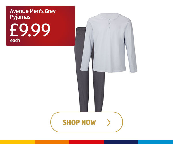 Avenue Men's Grey Pyjamas - Shop Now