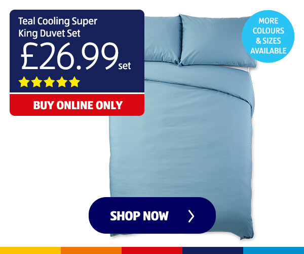 Teal Cooling Super King Duvet Set