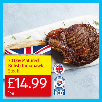 30 Day Matured British Tomahawk Steak - 14.99 1kg