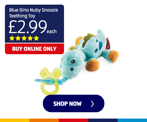 Blue Dino Nuby Snoozie Teething Toy - Shop Now