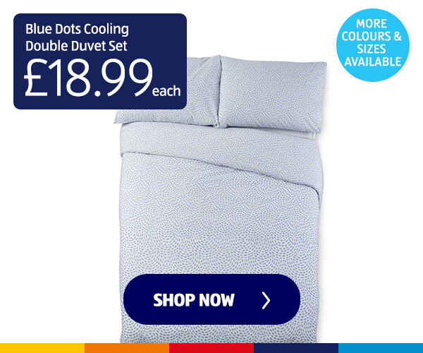 Blue Dots Cooling Double Duvet Set