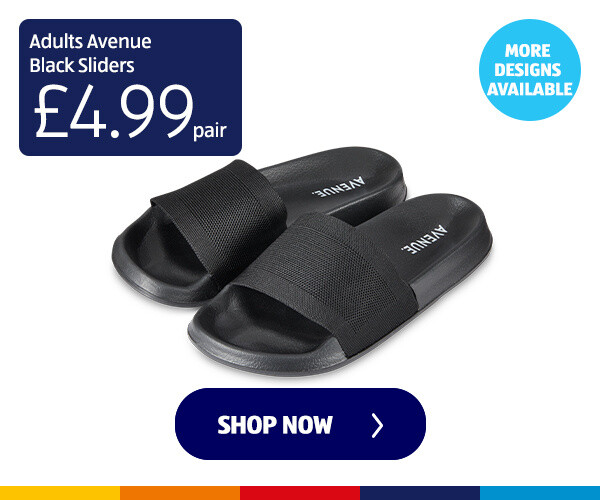 Adults Avenue Black Sliders