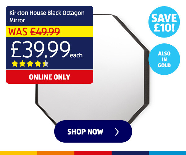 Kirkton House Black Octagon Mirror