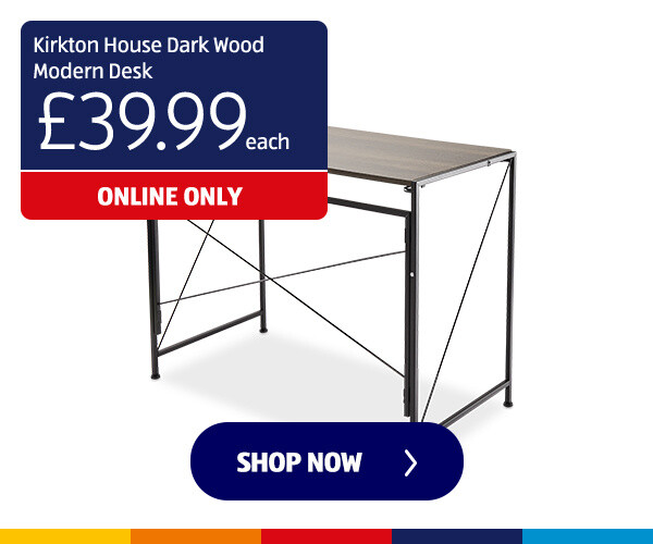 Kirkton House Dark Wood Modern Desk