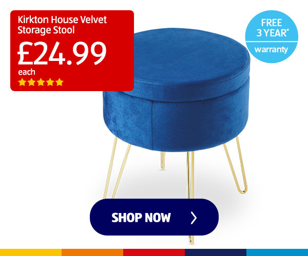 Kirkton House Velvet Storage Stool - Shop Now