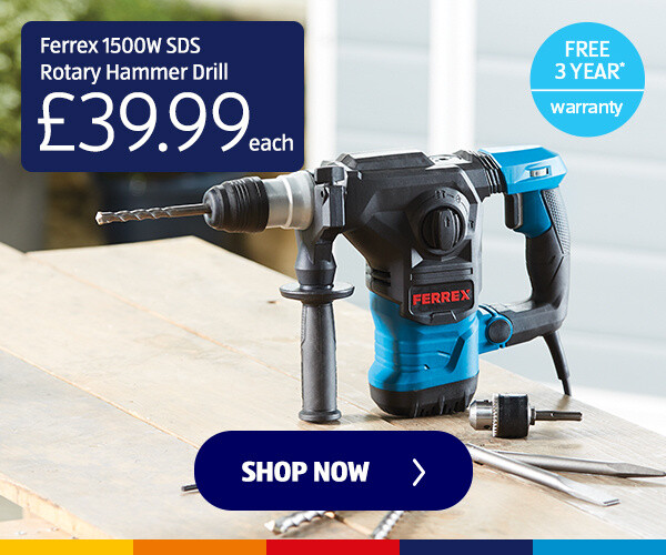 Ferrex 1500W Rotary Hammer Drill - Shop Now