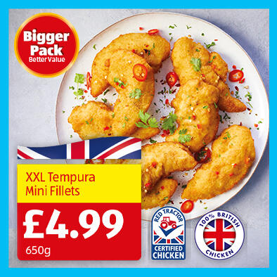 650g XXL Tempura Mini Fillets - 4.99 650g