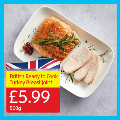 British Ready to Cook Turkey Breast Joint- 5.99 500g