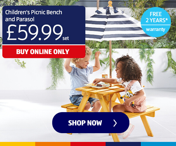 Children's Picnic Bench and Parasol