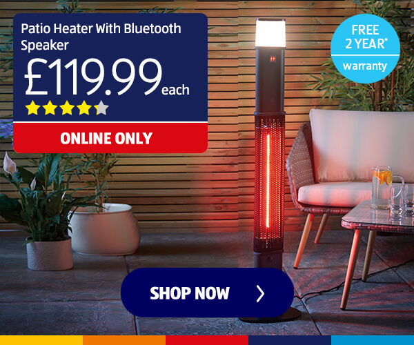 Patio Heater With Bluetooth Speaker