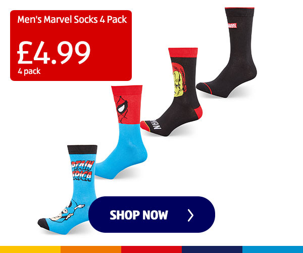 Men's Marvel Socks 4 Pack - Shop Now