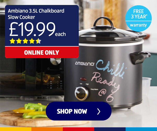 Ambiano 3.5L Chalkboard Slow Cooker