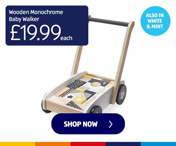 Wooden Monochrome Baby Walker