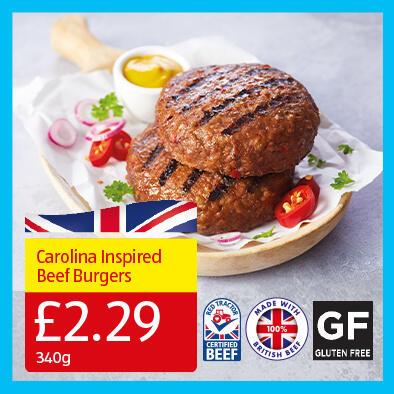 Carolina Inspired Beef Burgers - £2.29 340g