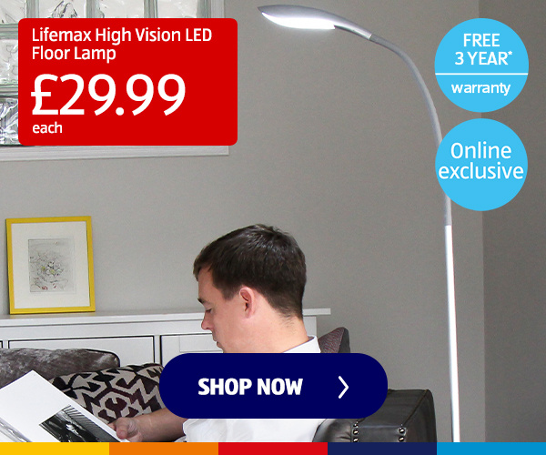 Lifemax High Vision LED Floor Lamp - Shop Now