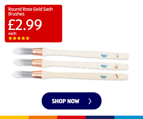 Round Rose Gold Sash Brushes - Shop Now