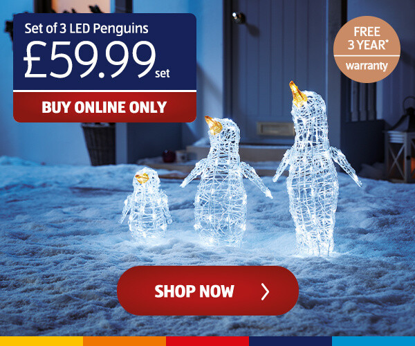 Set of 3 LED Penguins