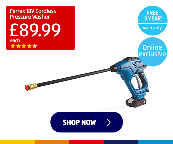 Ferrex 18V Cordless Pressure Washer - Shop Now